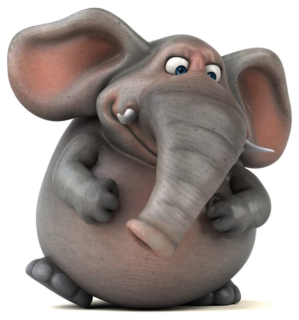 Elefante divertente - Illustrazione 3D