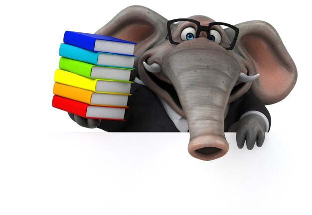 Elefante divertente - Illustrazione 3D