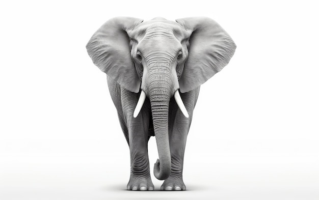 Elefante maestoso su sfondo trasparente