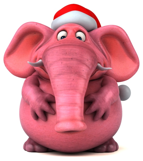 Elefante rosa - Illustrazione 3D