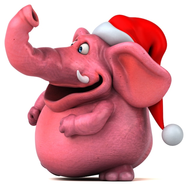 Elefante rosa - Illustrazione 3D
