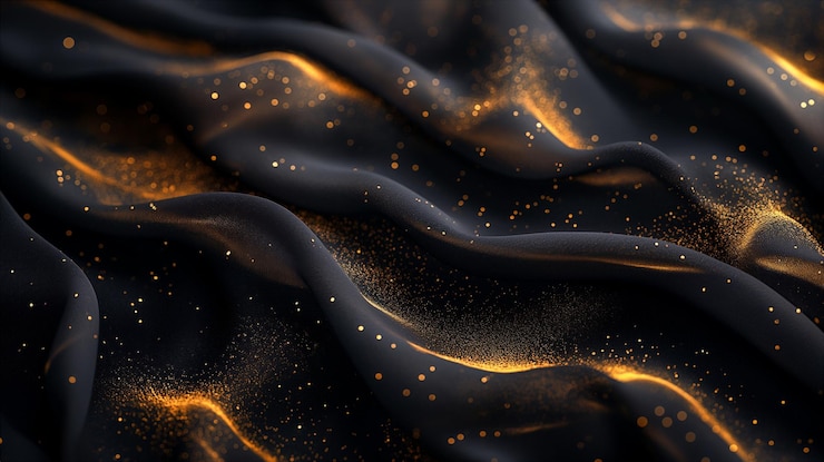 Elegant black and gold abstract background with sparkles luxury Christmas background Generative AI