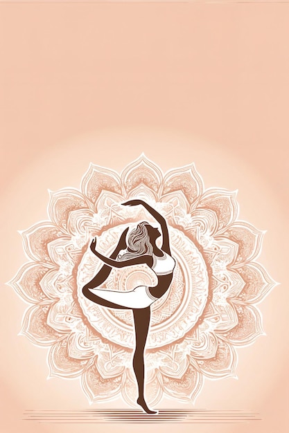 Elegant Yoga Pose Giornata internazionale Serene Mandala