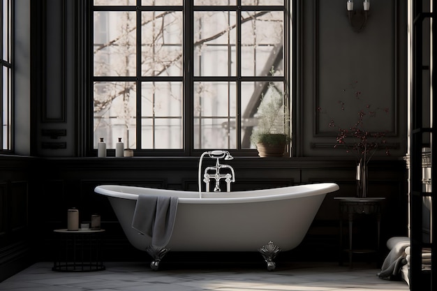 Elegante bagno Interior Design rendering 3D