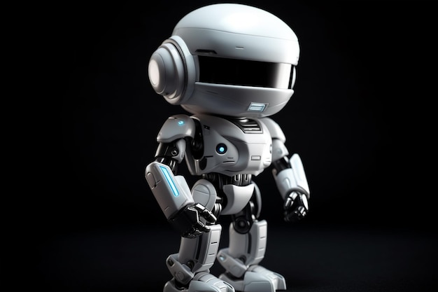 elegante bello cyborg uomo futuristico robot rendering 3d Generativo ai