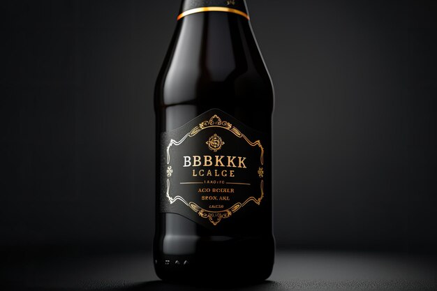 Elegante bottiglia di birra Mockup carismatico design nero