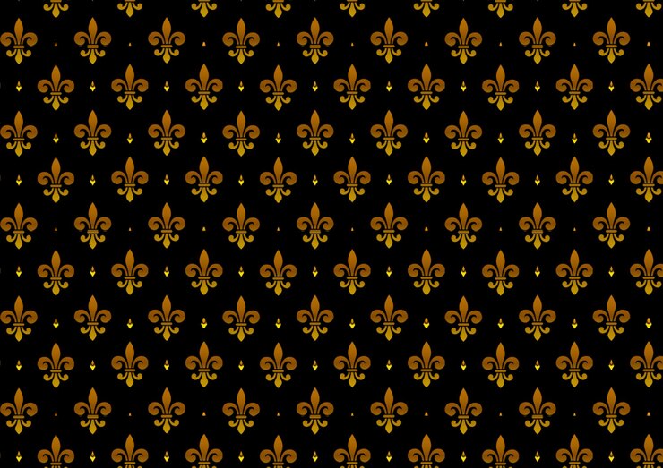 Foto elegante carta da parati o poster design con motivo dorato su sfondo nero in primo piano