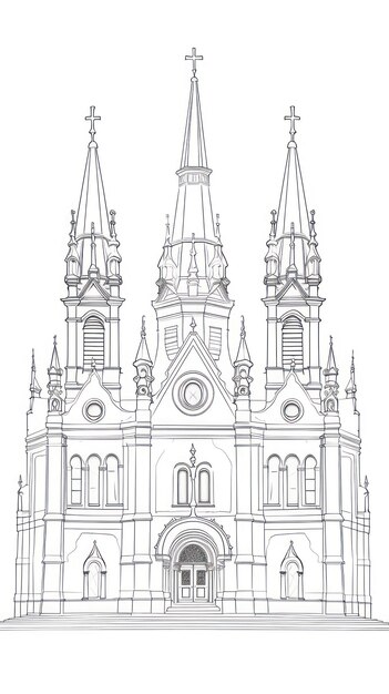 Elegante cattedrale con dettagli intricati generata dall'intelligenza artificiale