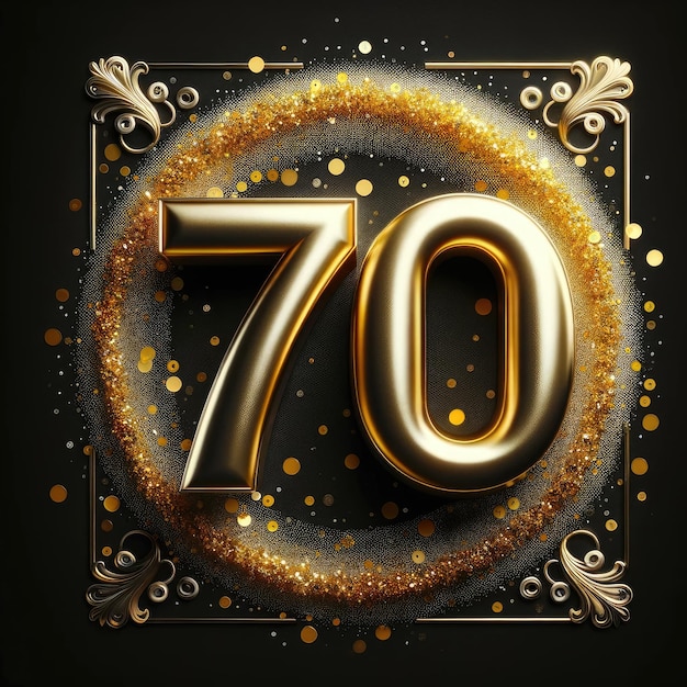 Elegante celebrazione d'oro del 70° anniversario