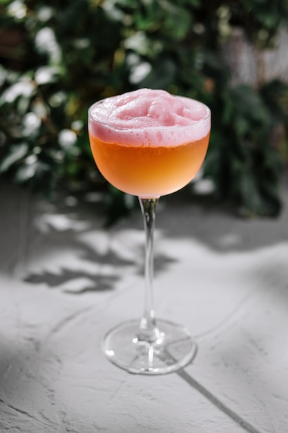 Elegante cocktail schiumoso in un bicchiere