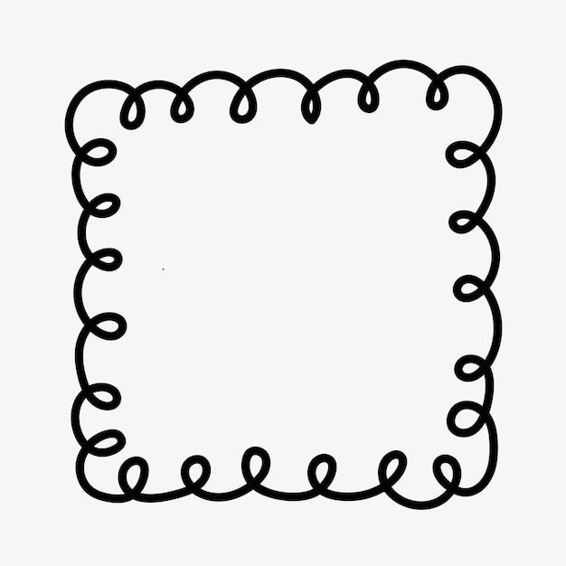 Elegante cornice a riccioli cornice di illustrazione