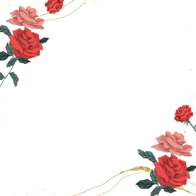 Elegante cornice a rosa