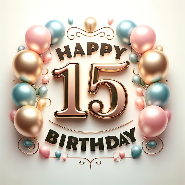 Elegante design per la celebrazione del 15° compleanno