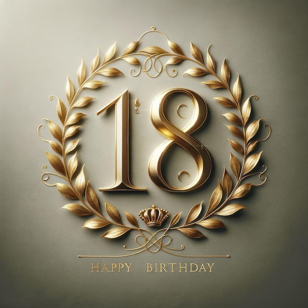 Elegante design per la celebrazione del 18° compleanno in oro