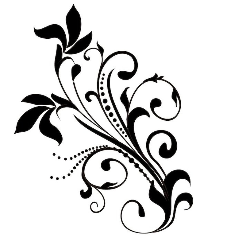 Foto elegante disegno floreale