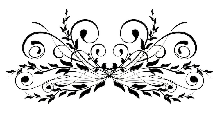 Foto elegante disegno floreale