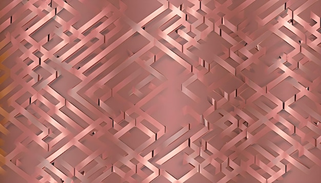 Elegante disegno geometrico in oro rosa
