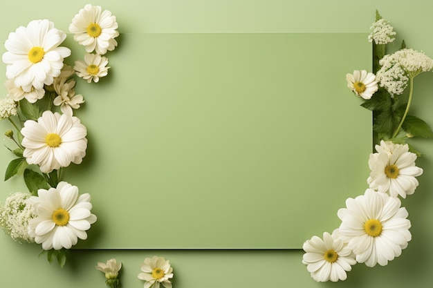 Elegante disposizione floreale su sfondo verde ideale per i matrimoni, il giorno della madre o il giorno della donna