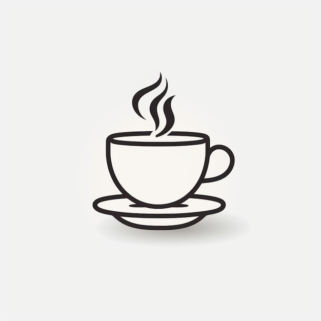 Elegante e semplice minimalista contorno tazza di caffè Icon Set in SVG Perfetto per qualsiasi progetto