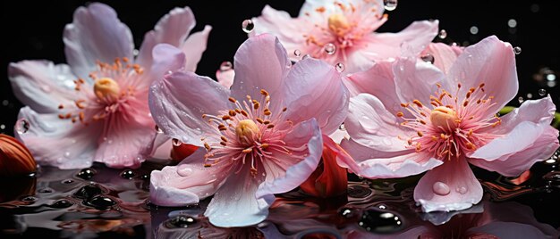Elegante grappolo di fiori di anemone rosa
