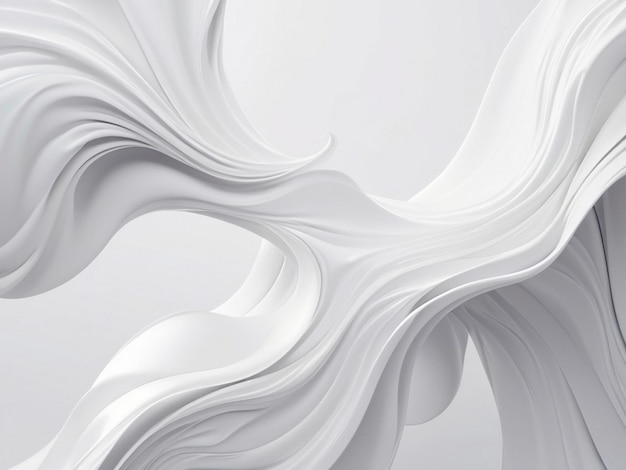 Elegante grigio fluido sfondo bianco 3D render ondate forme marmo modello consistenza