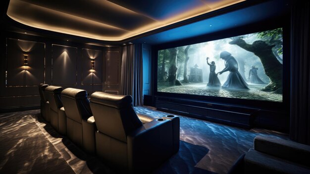 Elegante Home Theater HighGloss Finish Sedili moderni