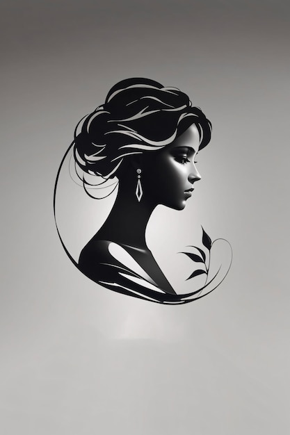 Elegante immagine in bianco e nero di una donna