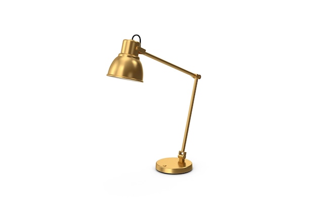 Elegante lampada da tavolo d'oro con design classico e luce calda