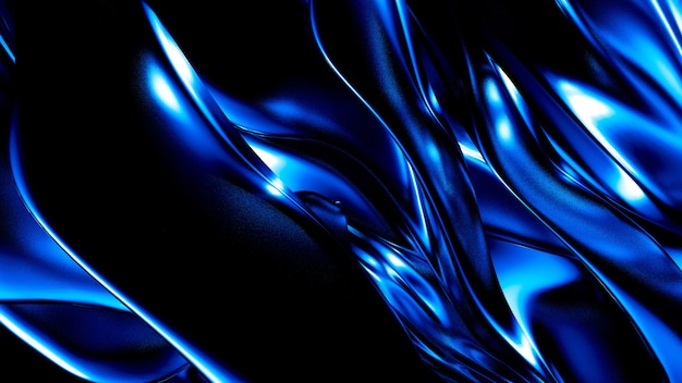 Elegante liquido blu scuro con vortici