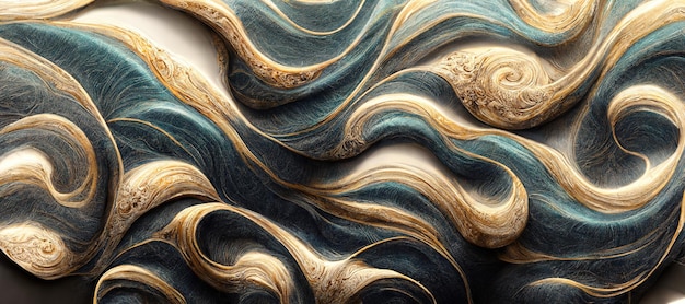 Elegante modello d'oro ondulato tessuto astratto sfondo