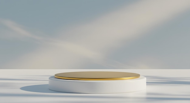 Elegante podio dorato e bianco