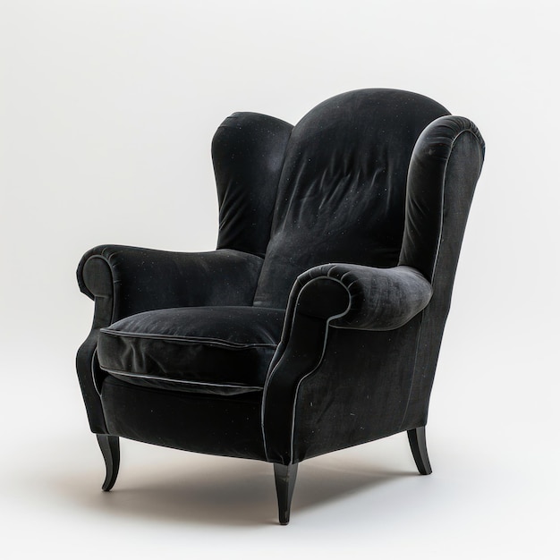 Elegante poltrona di velluto nero