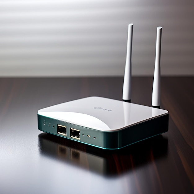 Elegante router WiFi tela bianca per connettività e innovazione per i social media Post Size