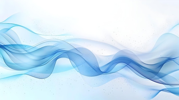 Elegante sfondo bianco con linee d'onda blu