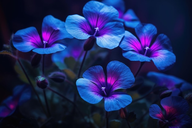 Elegante sfondo di fiori blu e viola