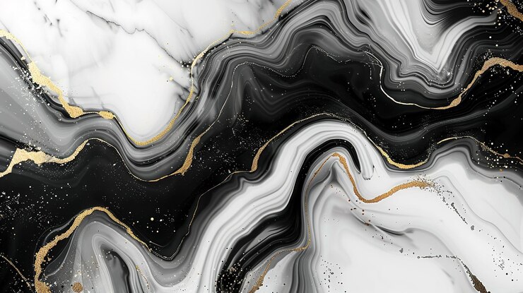 Elegante sfondo in marmo bianco e nero con vene dorate