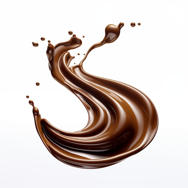 Elegante spruzzo dinamico di cioccolato catturato in una fotografia ad alta velocità