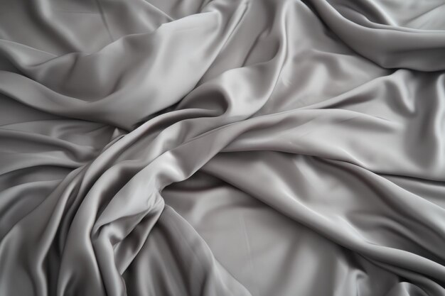 Elegante stoffa di satin grigio drappeggiato