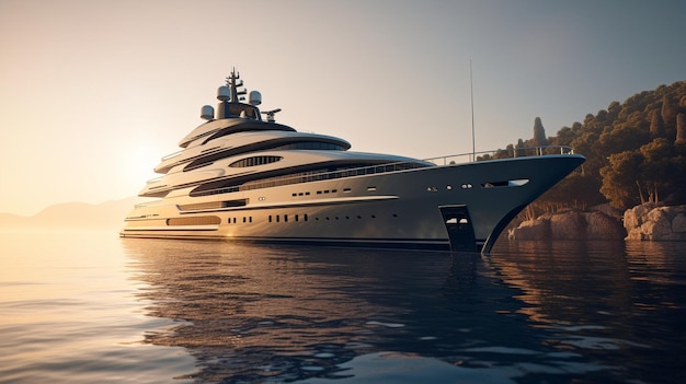 Elegante Yacht Generativo AI