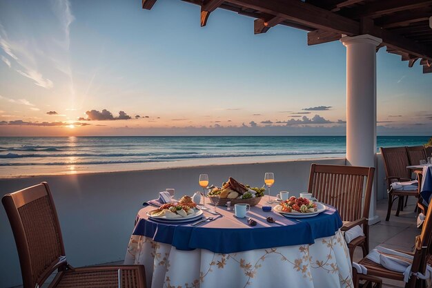 Eleganti cene sulla spiaggia, vista sul tramonto, cucina raffinata e lusso costiero