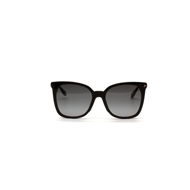 Eleganti occhiali da sole neri isolati su sfondo bianco