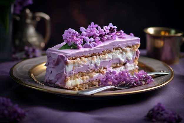 Eleganti torte di lilac e lavanda