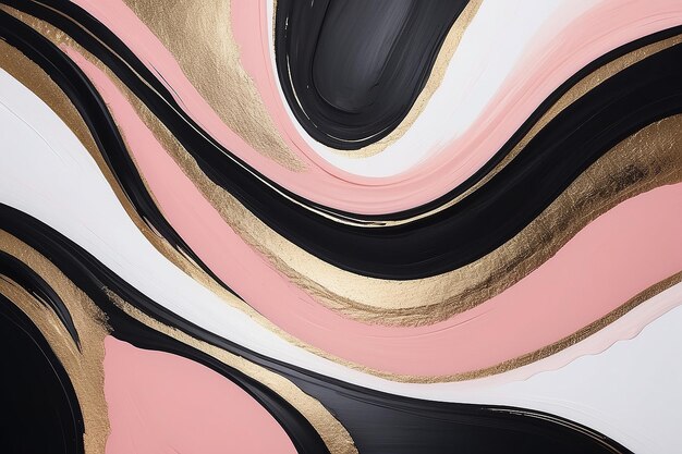 Eleganza astratta Nero Rosa Bianco e Oro Elementi di consistenza per il design moderno