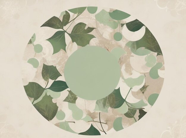 Eleganza botanica Hollyhock Leaf Abstract Background Accenti bianchi Design ispirato alla natura Flor