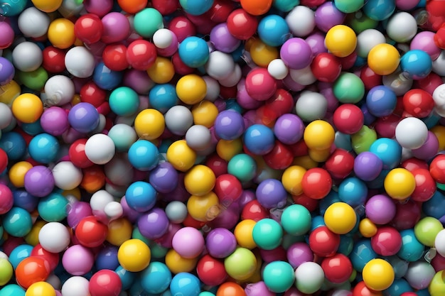 Eleganza cromatica sullo sfondo di sfere multicolori