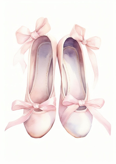 Eleganza graziosa Delicate scarpe da ballerina Generative Ai