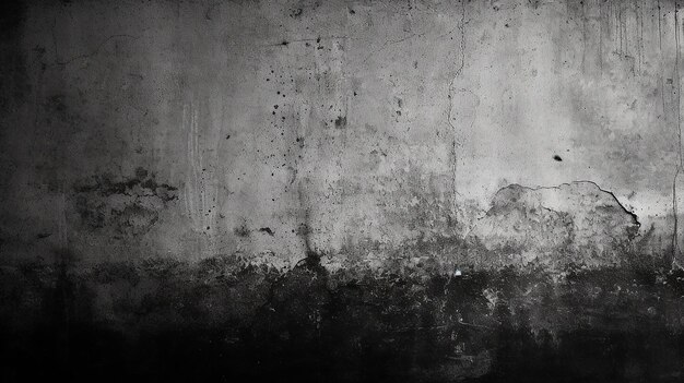 Eleganza invecchiata Foto in nero e grigio del vecchio muro di cemento