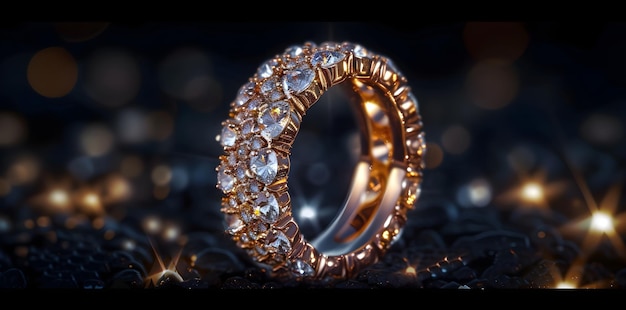 Eleganza radiante Un anello di diamanti con una scintilla affascinante