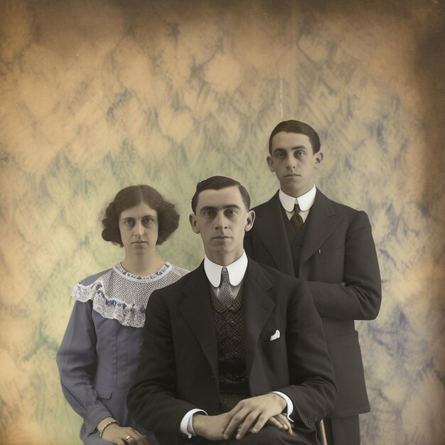 Eleganza senza tempo Una foto di famiglia d'epoca