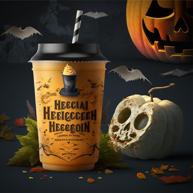 elementi di bevande di halloween sfondo